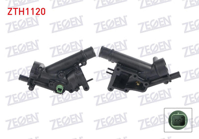 Zegen ZTH1120 Thermostat Flange Plastic with Sensor Citroen C3 1.4-1.4 HDi-1.6-1.6 HDi 2002-2009 / — Water Pump & Thermostat