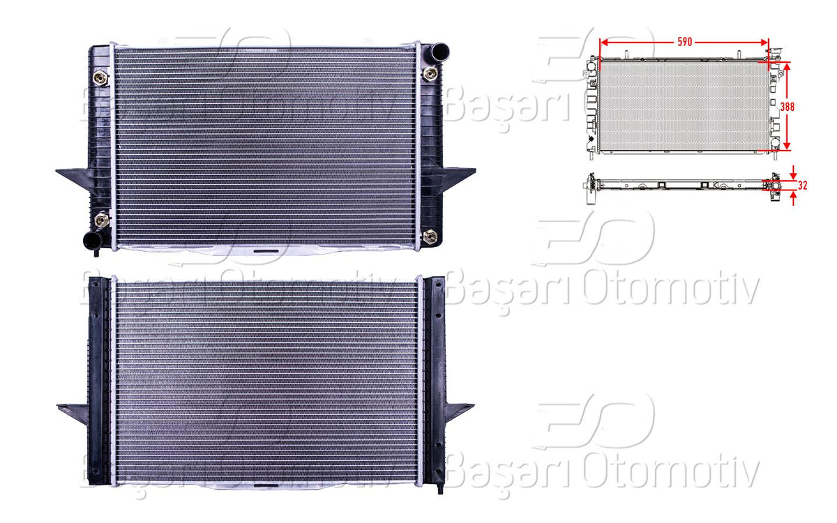Wisco 3113228-00 Su Radiator Brazing At 590X388x26 Volvo S70. 850 Turbo 96 > — Radiators & Fans