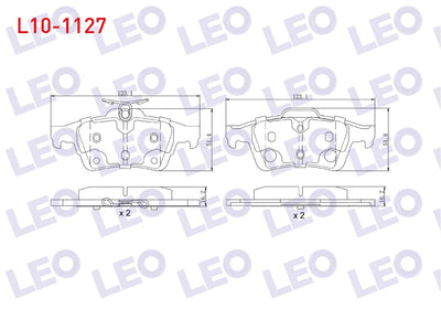 LEO L10-1127 Brake Pad Rear Ford Tourneo Connect 1.6 TDCi 2013-/ 1.5 TDCi 2013-/ Transit Connect 1.5 TDCi 2013-/ — Brake Pads