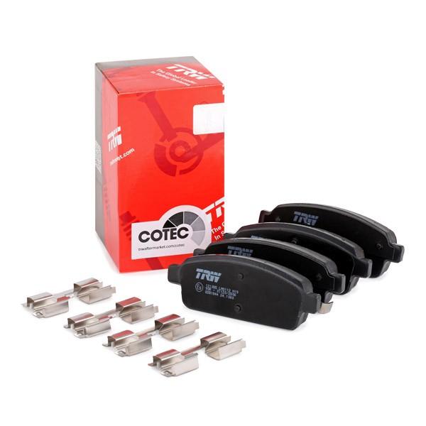 TRW GDB1844 Rear Brake Pad Set Chevrolet Trax Cruze Aveo T300 / Opel Astra J Mokka Zafira C — Brake Pads