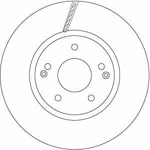 TRW DF6804 Front Ventilated Brake Disc for Ssangyong Actyon / Korando 2.0 — Brake Rotors & Drums