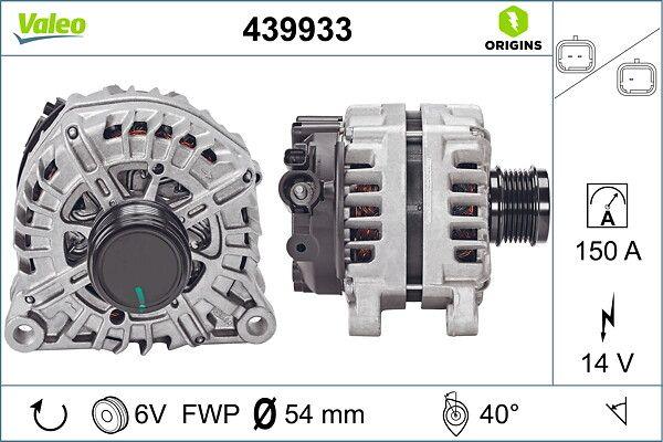 Valeo 439933 Alternator 13 > 208-301-308-508-2008-3008-5008-C3-C4-Prt-Brl-Exp-Jmp — Starting & Charging