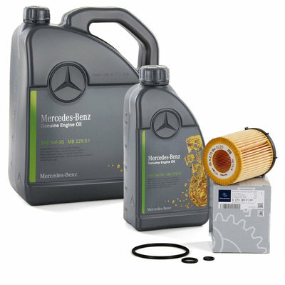 Mercedes W205 C180 Maintenance Set - Original Oil Filter and Motor Oil — Fluids & Chemicals
