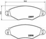BREMBO P61063 Brake Pads - Low-Metal for Peugeot 206 & Renault Kangoo
