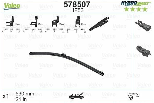 VALEO Wiper Blade 53Cm Classic Multi-Clip — Wipers