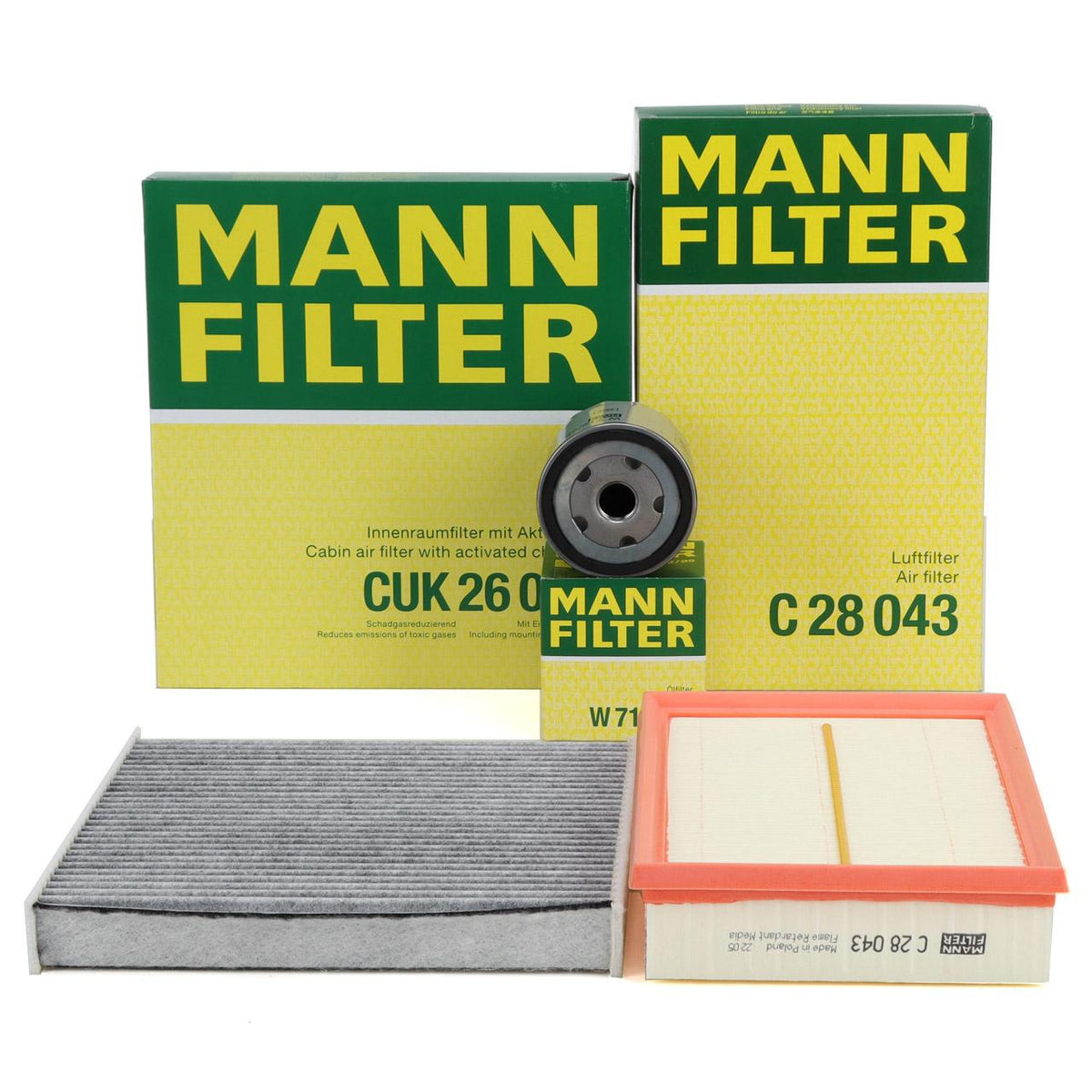 Mann Seat Ateca 1.5 TSI Gasoline Motor Filter Service Set