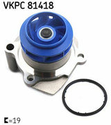 SKF VKPC81418 Water Pump - Gear Belt Mechanism for 04-Golf, V-Caddy, 01-Polo — Water Pump & Thermostat