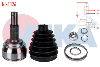 Veka NI-1126 Nissan Qashqai J11 1.5 dCi Outer CV Joint 2014- — Axles, CV Joints & Boots