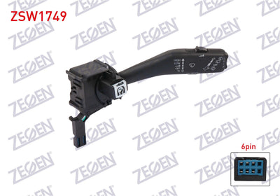 Zegen ZSW1749 Wiper Kumanda Arm 6 Pin Volkswagen Caddy III 2004-2010 / Golf V-VI 2003-2012 / Jetta III 2004-2010 / T — Wipers