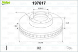 VALEO Disc Front 13-Courier-B Max - Brake Disc — Brake Rotors & Drums
