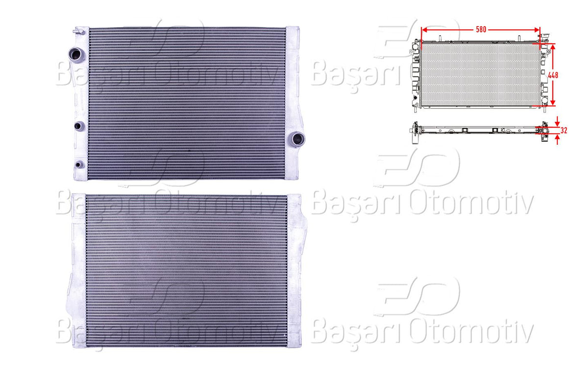 Wisco 3113050-00 Water Radiator Brazing Mt-At 580X448x40 BMW X5 E70 3.0D. 3.0Sd. 3.5D 06-10. E70lci 30Dx. — Radiators & Fans