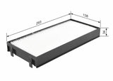 BOSCH Pollen Filter 1987432219 - Cabin Air Filter for BMW X5 (E70-F15-F85) X6 (E71-E72-F16-F86) — Air & Cabin Filters