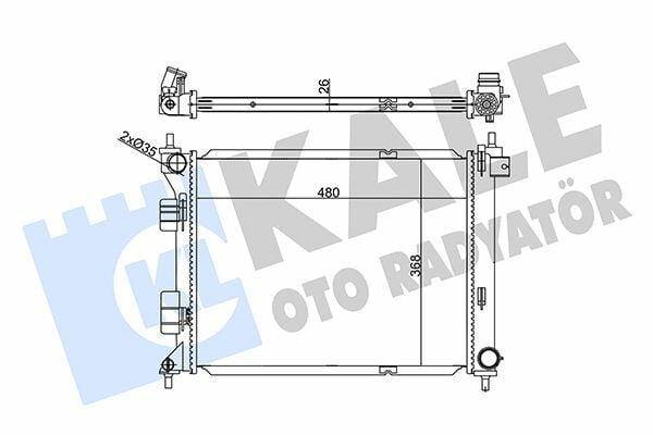 Kale Motor Coolant Radiator - Hyundai i20 1.4 CRDi 2014 — Radiators & Fans