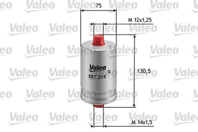 Valeo 587215 Fuel Filter (Gasoline) (Peugeot 205 II 1.1 / 1.0 405 1.9 2.0) — Fuel Delivery
