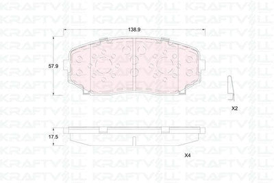 Kraftvoll 07010355 Front Brake Pad Mazda Cx 7-Cx 9 2007-2014 — Brake Pads