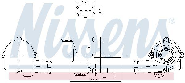 Nissens 832152 Ek Water Pump Audi A4 Q7 Porsche Macan — Water Pump & Thermostat