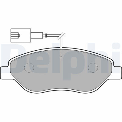 Delphi LP1720 Brake Pad Front Fiat Bravo II/Stilo/Egea 1.4-2.0 Multijet Lancia Delta III — Brake Pads