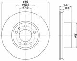 HELLA Pagid Brake Disc Set for BMW E32 - 2 Disc Set — Brake Rotors & Drums
