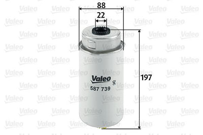 Valeo 587739 Fuel Filter Ford Transit V347 2.2-2.4-3.2 TDCi 06-12