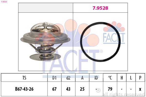 Facet 7.8333 Termsostat Chrysler Voyager / Grand Voyager III (Gs) 2.0 i 2.4 2.5 3.0 3.3.8