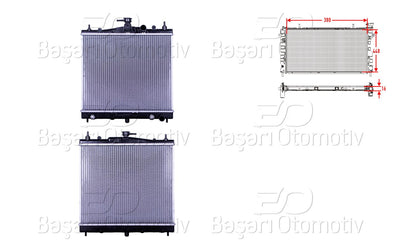 Wisco 3114108-00 Water Radiator Brazing At 380X448x16 Nissan Micra 3 (K12) 1.2-1.4 03-10 / Note (E11) 1.6 — Radiators & Fans