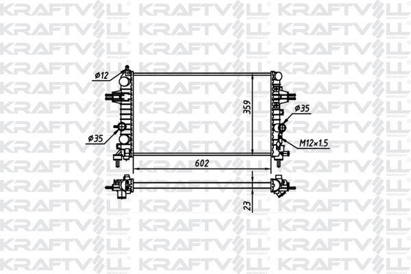 Kraftvoll 08040049 Motor Water Radiator Z16xe Z16xep Z16xer A16xer Astra H Zafira B (602*359*23) (Mt) Radi — Radiators & Fans
