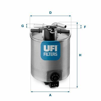 Ufi 24.025.01 Nissan Qashqai 1.5 dCi 2007-2014 J10 Diesel Filter Açık with Switch Type