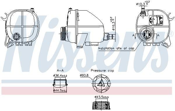 Nissens Radiator Water Tank G-11 / 12 / 30 / 31 / 32 B-46 / 48 / 58 - 0.5L Plastic — Radiators & Fans