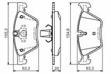 BOSCH Brake Pads - Front for E90 E60 F10 F11 Z4 X1