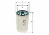 BOSCH Fuel Filter 1457434106 - Reliable Diesel Filter for 02-06 Accent 1.5D — Fuel Delivery