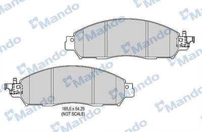 Mando MBF016000 Brake Pad Front Nissan Navara 2015- — Brake Pads
