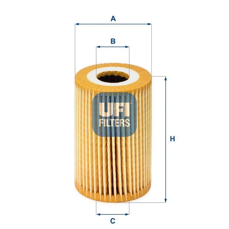 UFI Oil Filter - Compatible with A-Class W168 1997-2004 & Vaneo W414 2002-2005 — Oil Filters