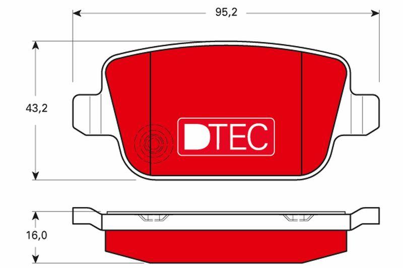 TRW GDB1732DTE Brake Pad Rear 07-Mondeo-Kuga-Smax Mondeo IV Ca2 07 > 14 S-Max 09 > 06 > S-Max 09 > Mondeo III 00 — Brake Pads