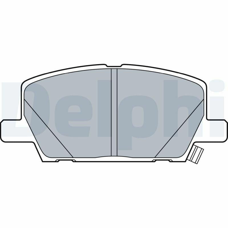 Delphi LP3482 Front Brake Pads - Wear Warning, Low-Metallic Material