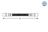 MEYLE Brake Hose Rear for E-21, E-28 and 2 more models — Brake Hydraulics
