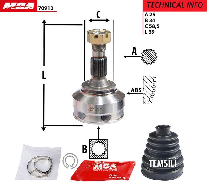 MGA 70910 Steering Head Outer - Compatible with Citroen C5 Models — Tie Rods & Linkage
