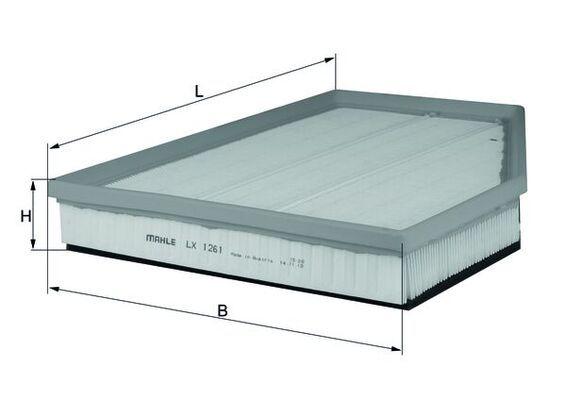 Mahle LX1261 Air Filter BMW 5-Series E60-E61 520-535 M57/N47 05> — Air & Cabin Filters