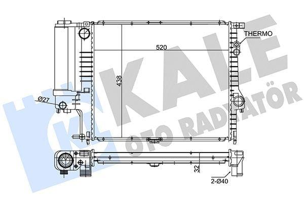 Kale 354700 Radiator for 96-5 Series (E39) - Durable Cooling Solution — Radiators & Fans
