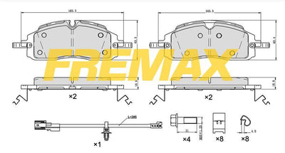 Fremax FBP-3753-01 Front Brake Pad (Corbon Formula) VW New Transit (with Connector) Custom V710-VW Caravelle-Transporter 2024 >