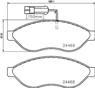 Brembo P23143 Front Brake Pads - High Performance for Fiat Ducato, Peugeot Boxer & Citroen Jumper