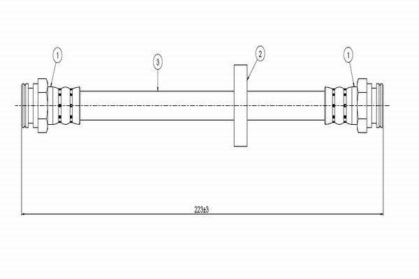 CAVO Brake Hose C800.675.A - Rear for Palio & Albea — Brake Hydraulics