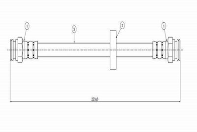 CAVO Brake Hose C800.675.A - Rear for Palio & Albea — Brake Hydraulics