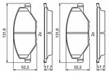 BOSCH 0986495390 Brake Pads - Low-Metallic