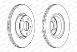 FERODO DDF1291C Front Brake Disc for Audi A6 2.0 TDI / TFSI — Brake Rotors & Drums