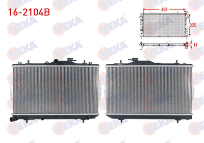 Veka 16-2104B Water Radiator Brazing Hyundai Accent I (X-3) 1.3i M-T 1994-2000 — Radiators & Fans