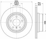 HELLA Pagid Brake Discs for BMW X5 E53 - Rear 4.6-4.8 — Brake Rotors & Drums