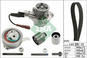 INA timing belt and water pump assembly for Golf VII 1.6 TDI, Close-up of INA timing belt components INA Timing Belt & Water Pump Assembly - 530065030 for Golf VII 1.6 TDI | Perfect for Car Owners & Mechanics INA Timing Belt & Water Pump Assembly for Golf VII 1.6 TDI ina, timing-belt, water-pump, golf-vii, 1-6-tdi, car-parts, mechanics, car-maintenance, engine-parts, ai-generated