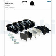 delphi brake pads ford fiesta front view, delphi lp2069 technical specifications, delphi brake pads installation guide Delphi Front Brake Pads LP2069 for Ford Fiesta (2008-Present) | 1 Set Delphi Brake Pads for Ford Fiesta 2008+ | Front Disc delphi-brake-pads, ford-fiesta-accessories, brake-repair, automotive-parts, front-brake-discs, car-owners, ford-fiesta-2008, low-metallic-brake-pads, automotive-professionals, ai-generated