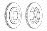 FERODO DDF1384 Brake Disc - Ventilated Design for Enhanced Performance — Brake Rotors & Drums