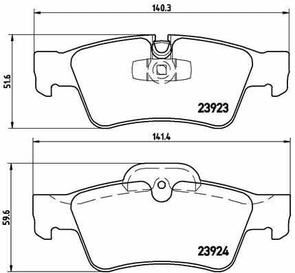 BREMBO P50064 Brake Pads - Rear for Mercedes G-Class (W463), GL-Class (X164) and 3 more models